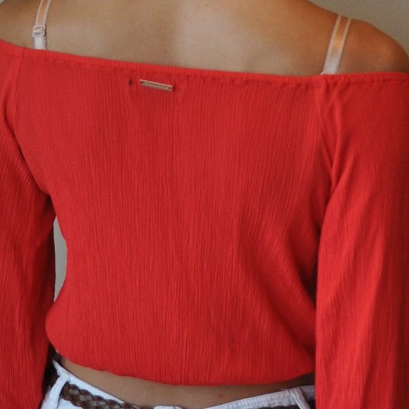 Kendall & Kylie Cropped Top Long Sleeve Size M - Picture 3 of 11